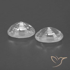 Pedras preciosas de Zircão Branco natural de 1.75 ct, oval, VVS-VS