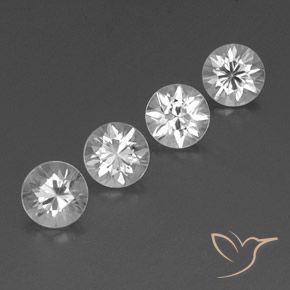Pedras preciosas de Zircão Branco natural de 3.63 ct, Redondo, VVS-VS