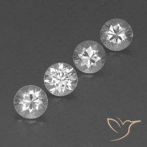 Pedras preciosas de Zircão Branco natural de 3.76 ct, Redondo, VVS-VS