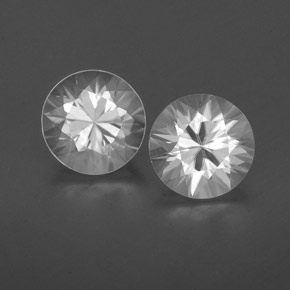 Pedras preciosas de Zircão Branco natural de 1.95 ct, Corte Redondo, VVS-VS