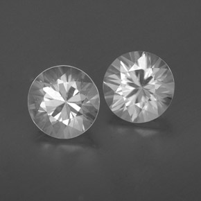 Pedras preciosas de Zircão Branco natural de 1.95 ct, Corte Redondo, VVS-VS