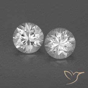 1.85ctw Natural Branco Zircão, Redondo, VVS-VS