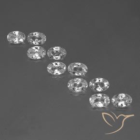 7.12ctw Natural Branco Zircão, oval, VVS-VS