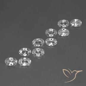 Pedras preciosas de Zircão Branco natural de 7.12 ct, oval, VVS-VS