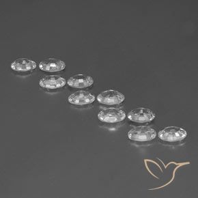 Pedras preciosas de Zircão Branco natural de 7.12 ct, oval, VVS-VS
