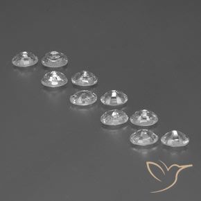 Pedras preciosas de Zircão Branco natural de 8.40 ct, oval, VVS-VS
