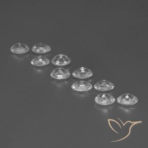 Pedras preciosas de Zircão Branco natural de 7.42 ct, oval, VVS-VS