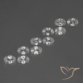 Pedras preciosas de Zircão Branco natural de 7.10 ct, oval, VVS-VS