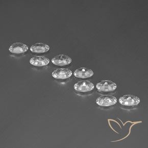 Pedras preciosas de Zircão Branco natural de 7.10 ct, oval, VVS-VS