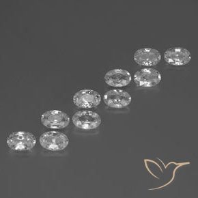 Pedras preciosas de Zircão Branco natural de 6.91 ct, oval, VVS-VS