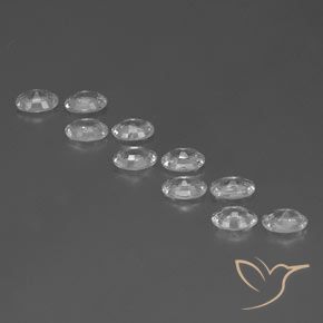 Pedras preciosas de Zircão Branco natural de 6.91 ct, oval, VVS-VS