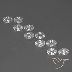 7.90ctw Natural Branco Zircão, oval, VVS-VS