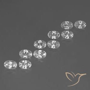 Pedras preciosas de Zircão Branco natural de 7.90 ct, oval, VVS-VS