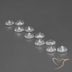 Pedras preciosas de Zircão Branco natural de 7.90 ct, oval, VVS-VS