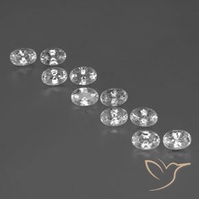 8.29ctw Natural Branco Zircão, oval, VVS-VS
