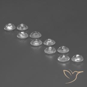 Pedras preciosas de Zircão Branco natural de 8.29 ct, oval, VVS-VS