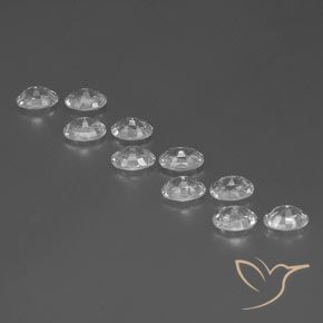 Pedras preciosas de Zircão Branco natural de 7.61 ct, oval, VVS-VS