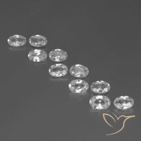 6.39ctw Natural Branco Zircão, oval, VVS-VS