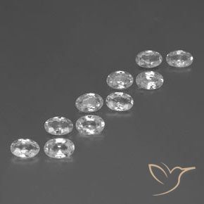 Pedras preciosas de Zircão Branco natural de 6.39 ct, oval, VVS-VS