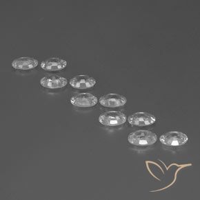 Pedras preciosas de Zircão Branco natural de 6.39 ct, oval, VVS-VS