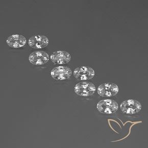 7.53ctw Natural Branco Zircão, oval, VVS-VS