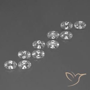 Pedras preciosas de Zircão Branco natural de 7.53 ct, oval, VVS-VS