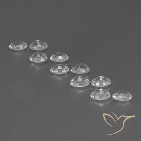 Pedras preciosas de Zircão Branco natural de 7.53 ct, oval, VVS-VS