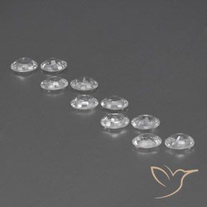 Pedras preciosas de Zircão Branco natural de 6.87 ct, oval, VVS-VS