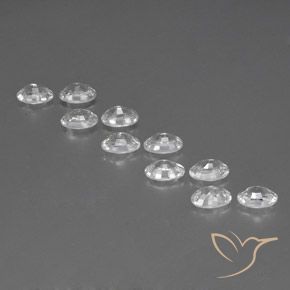 Pedras preciosas de Zircão Branco natural de 7.34 ct, oval, VVS-VS