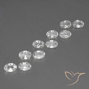 Pedras preciosas de Zircão Branco natural de 6.77 ct, oval, VVS-VS