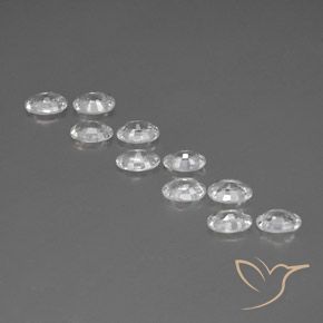 Pedras preciosas de Zircão Branco natural de 6.77 ct, oval, VVS-VS