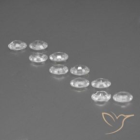 Pedras preciosas de Zircão Branco natural de 7.01 ct, oval, VVS-VS