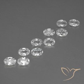 Pedras preciosas de Zircão Branco natural de 6.71 ct, oval, VVS-VS