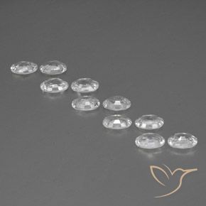Pedras preciosas de Zircão Branco natural de 6.71 ct, oval, VVS-VS