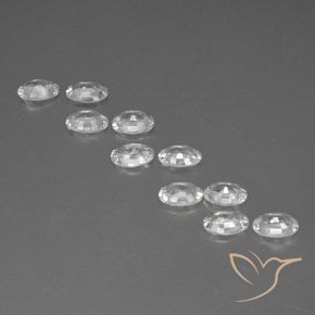 Pedras preciosas de Zircão Branco natural de 6.61 ct, oval, VVS-VS