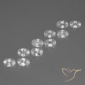 Pedras preciosas de Zircão Branco natural de 7.82 ct, oval, VVS-VS