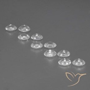 Pedras preciosas de Zircão Branco natural de 7.82 ct, oval, VVS-VS