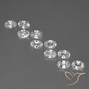 7.21ctw Natural Branco Zircão, oval, VVS-VS