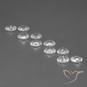 Pedras preciosas de Zircão Branco natural de 7.21 ct, oval, VVS-VS