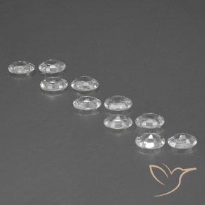 Pedras preciosas de Zircão Branco natural de 7.08 ct, oval, VVS-VS