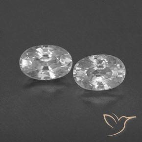 1.76ctw Natural Branco Zircão, oval, VVS-VS