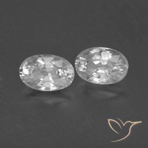 Pedras preciosas de Zircão Branco natural de 1.76 ct, oval, VVS-VS