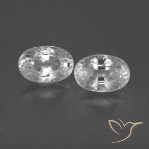 1.73ctw Natural Branco Zircão, oval, VVS