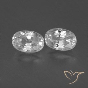 Pedras preciosas de Zircão Branco natural de 1.73 ct, oval, VVS
