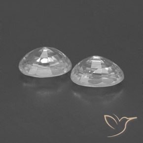 Pedras preciosas de Zircão Branco natural de 1.73 ct, oval, VVS