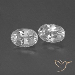 Pedras preciosas de Zircão Branco natural de 1.80 ct, oval, VVS