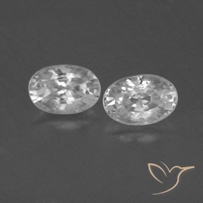 1.64ctw Natural Branco Zircão, oval, VVS