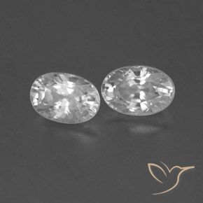 Pedras preciosas de Zircão Branco natural de 1.64 ct, oval, VVS