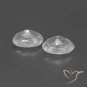 Pedras preciosas de Zircão Branco natural de 1.64 ct, oval, VVS