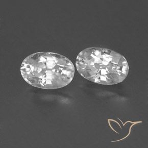 Pedras preciosas de Zircão Branco natural de 1.70 ct, oval, VVS